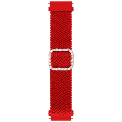 22mm Nylon Braided Adjustable Watchband Rhinestone Buckle Watch Strap for Samsung Gear S3 Classic/S3 Frontier/Galaxy Watch 46mm