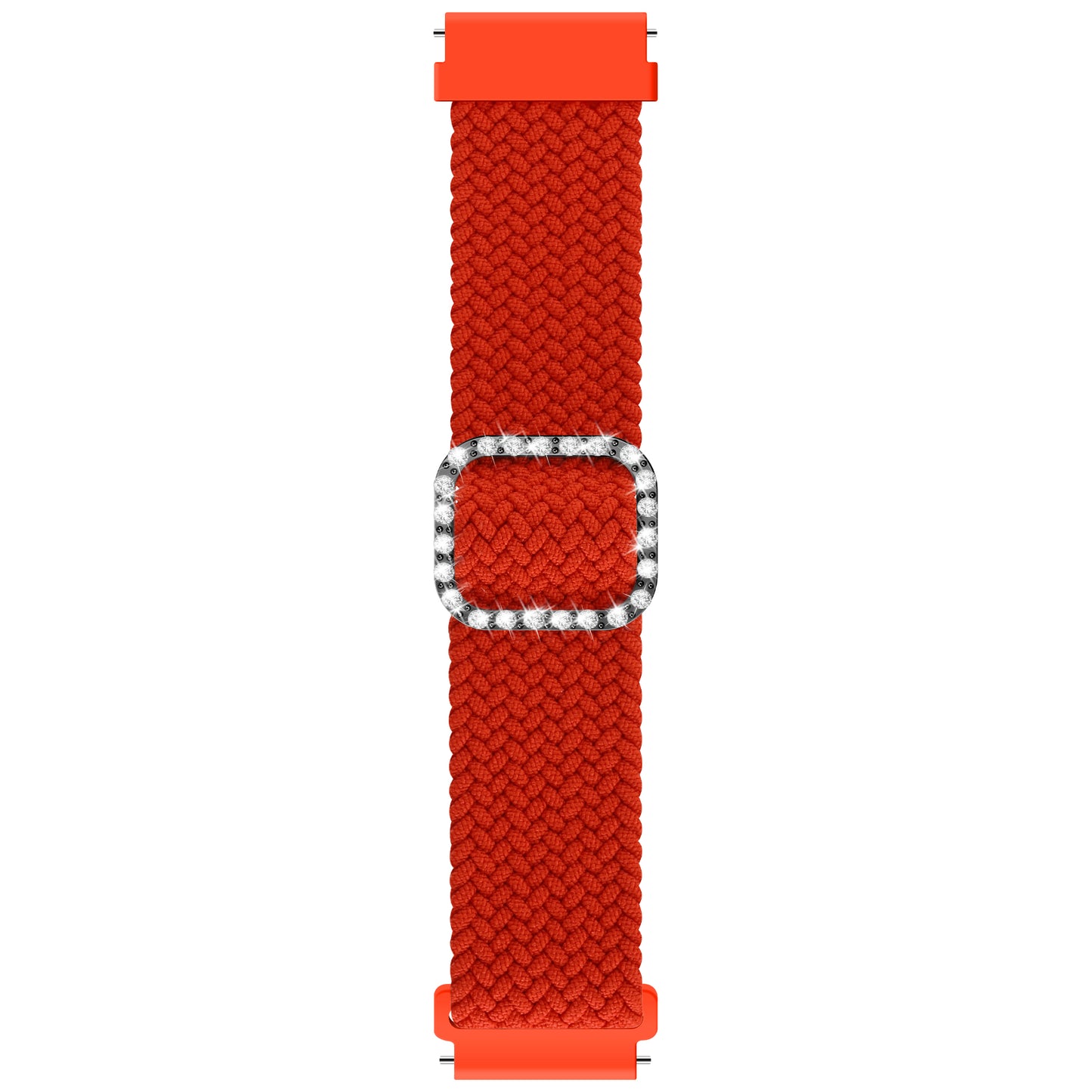 22mm Nylon Braided Adjustable Watchband Rhinestone Buckle Watch Strap for Samsung Gear S3 Classic/S3 Frontier/Galaxy Watch 46mm