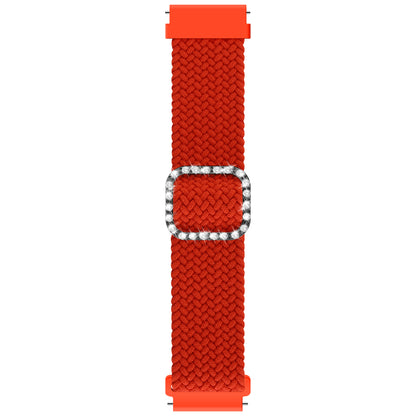 22mm Nylon Braided Adjustable Watchband Rhinestone Buckle Watch Strap for Samsung Gear S3 Classic/S3 Frontier/Galaxy Watch 46mm