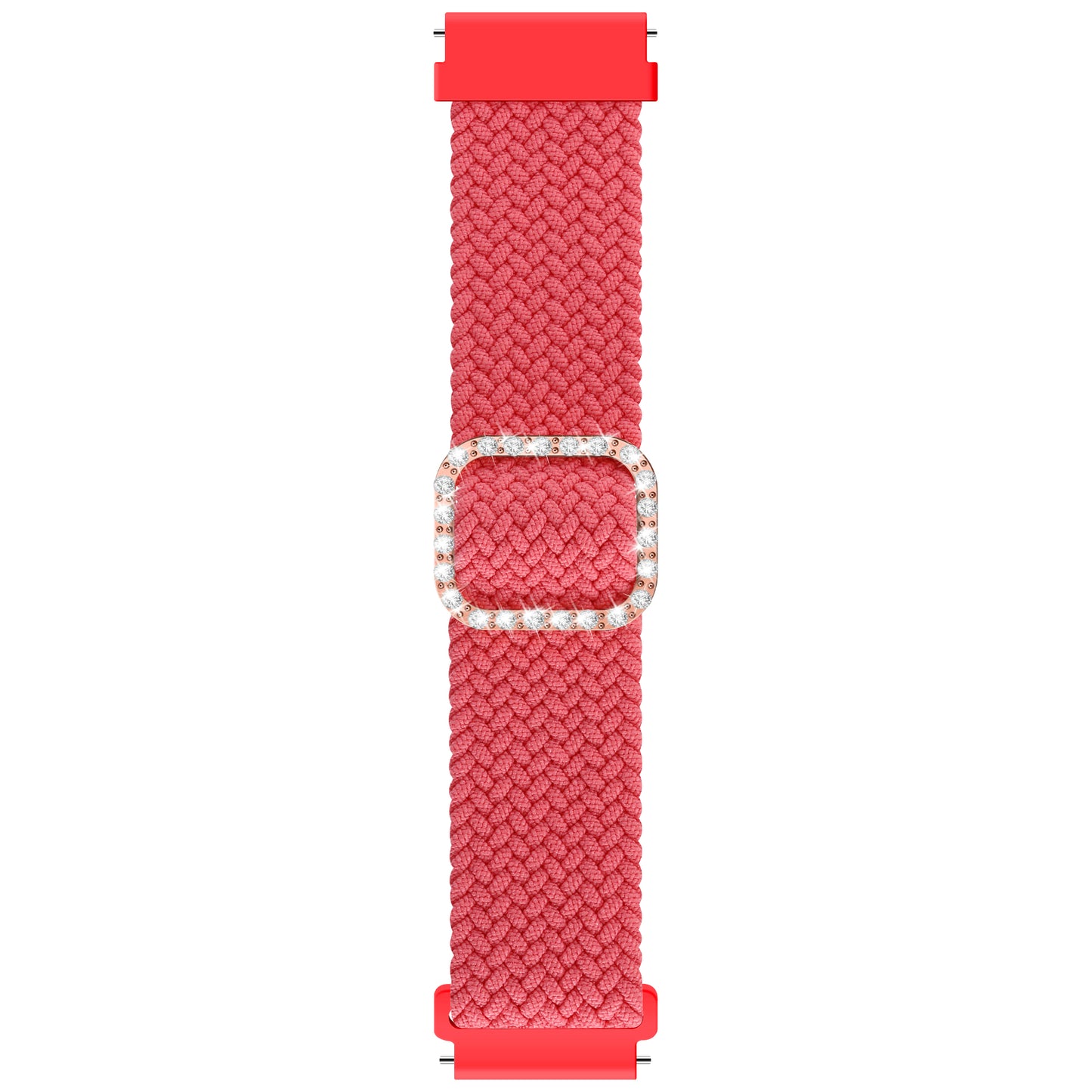 Nylon Braided Rhinestone Buckle Adjustable Watch Band Wrist Strap 20mm for Samsung Galaxy Watch Active/Galaxy Watch 42mm/Gear Sport