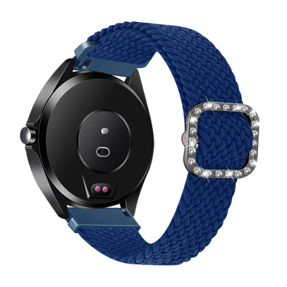 Nylon Braided Rhinestone Buckle Adjustable Watch Band Wrist Strap 20mm for Samsung Galaxy Watch Active/Galaxy Watch 42mm/Gear Sport