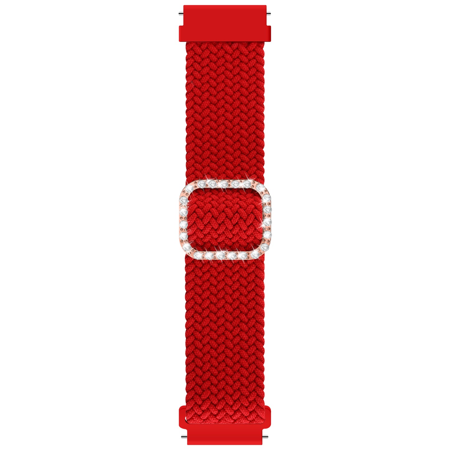 Nylon Braided Rhinestone Buckle Adjustable Watch Band Wrist Strap 20mm for Samsung Galaxy Watch Active/Galaxy Watch 42mm/Gear Sport