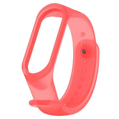 Translucent Silicone Smart Watch Strap Replacement Watchband for Xiaomi Mi Band 3/4