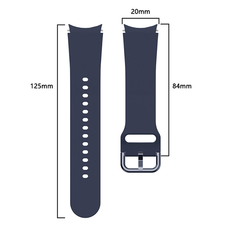 Soft Silicone Watch Strap Replacement Sport Band for Samsung Galaxy Watch 5 / Watch 5 Pro / Watch4 40mm / Watch4 44mm / Watch4 Classic 42mm / Watch4 Classic 46mm