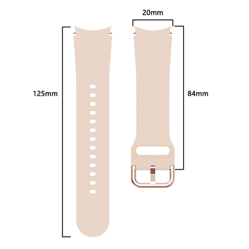 Soft Silicone Watch Strap Replacement Sport Band for Samsung Galaxy Watch 5 / Watch 5 Pro / Watch4 40mm / Watch4 44mm / Watch4 Classic 42mm / Watch4 Classic 46mm