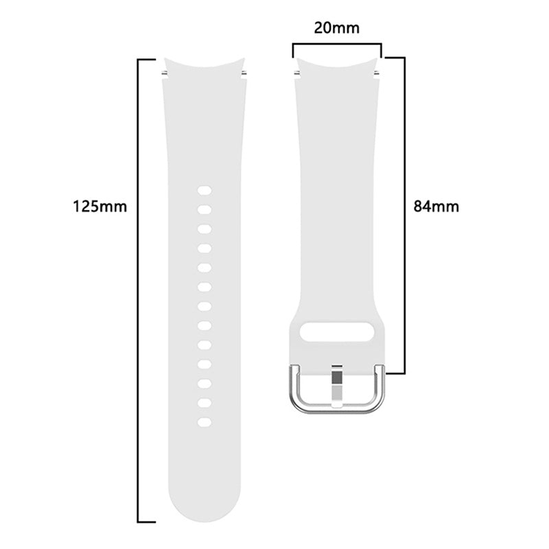 Soft Silicone Watch Strap Replacement Sport Band for Samsung Galaxy Watch 5 / Watch 5 Pro / Watch4 40mm / Watch4 44mm / Watch4 Classic 42mm / Watch4 Classic 46mm