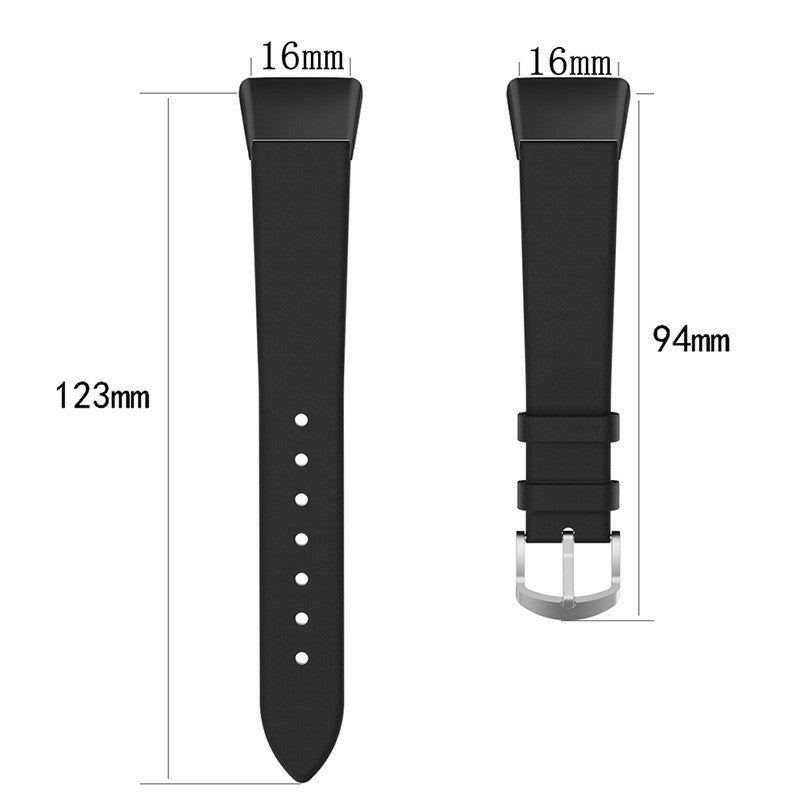 Top Layer Genuine Leather Quick Release Watch Band Strap Replacement for Huawei Band 6/Honor Band 6