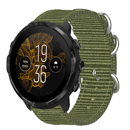 Breathable Canvas Replacement Adjustable Smartwatch Strap Wrist Band with Tool for Suunto 9 / 7 / 9 Baro / D5