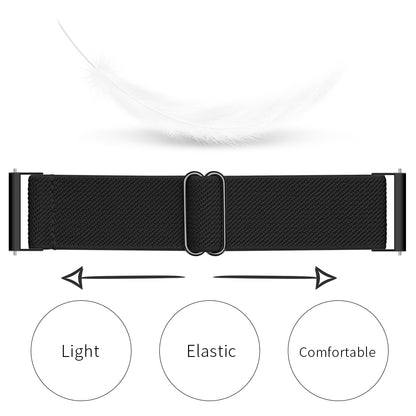 22mm Adjustable Braided Solo Loop Watch Band Fabric Nylon Elastic Belt Bracelet for Samsung Galaxy Watch 46mm / Gear S3 Classic / Gear S3 Frontier / Huawei Watch GT / Amazfit GTR 47mm