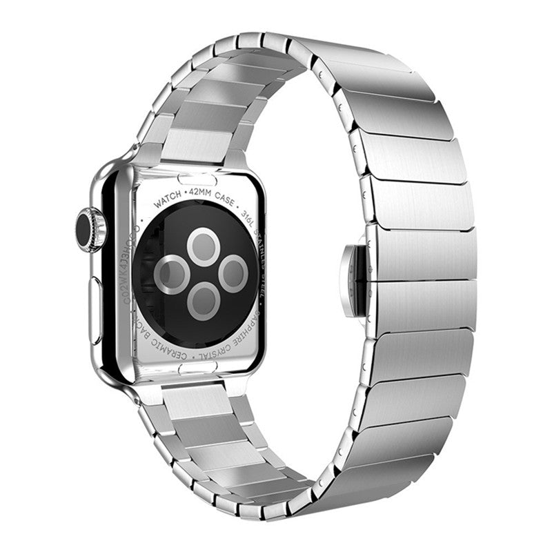 Stainless Steel Watch Band Metal Strap Replacement with Butterfly Buckle for Apple Watch Series 7 41mm / Apple Watch Series 6 SE / SE(2022) 5 4 40mm / Series 3 2 1 38mm