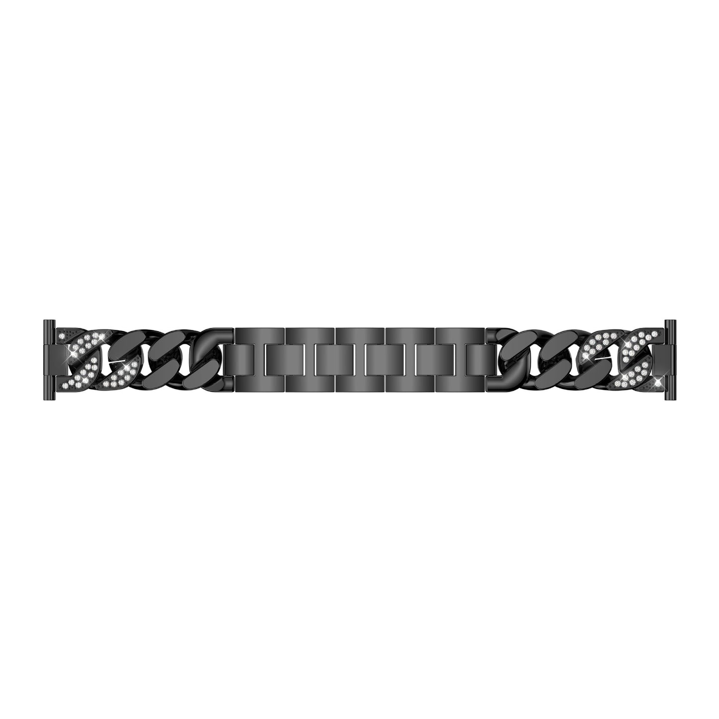 22mm Replacement Single Row Stainless Steel Watch Band Strap with Diamond for Garmin Vivoactive 4/Venu 2