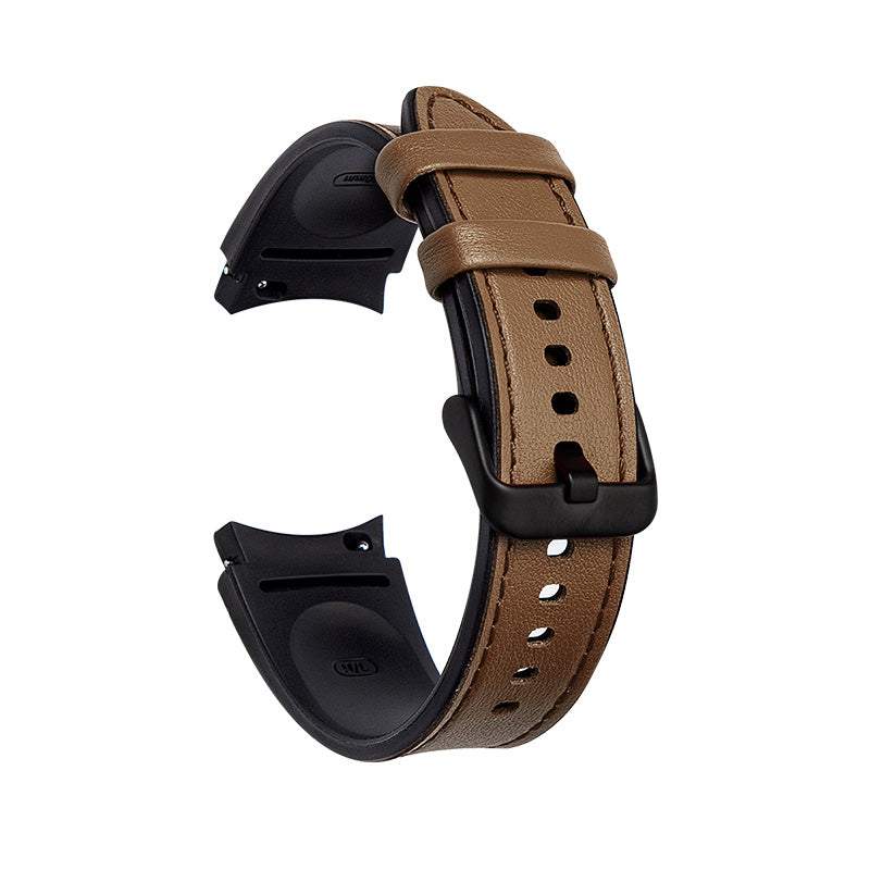 20mm Adjustable Leather Watch Band Strap for Samsung Galaxy Watch4 44mm 40mm / Galaxy Watch4 Classic 46mm 42mm