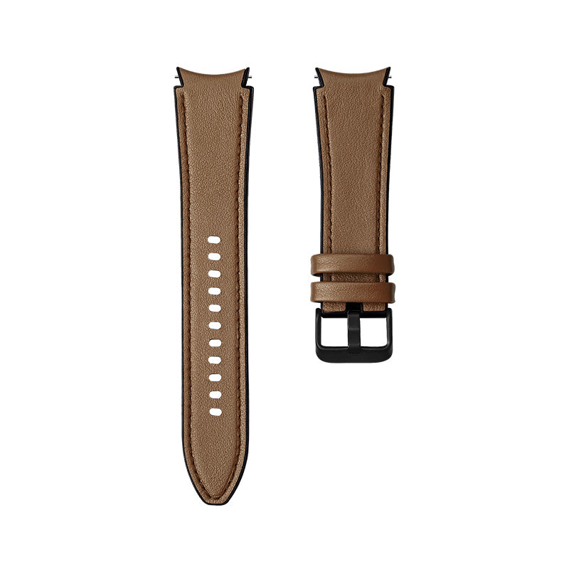 20mm Adjustable Leather Watch Band Strap for Samsung Galaxy Watch4 44mm 40mm / Galaxy Watch4 Classic 46mm 42mm