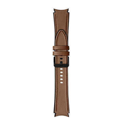 20mm Adjustable Leather Watch Band Strap for Samsung Galaxy Watch4 44mm 40mm / Galaxy Watch4 Classic 46mm 42mm