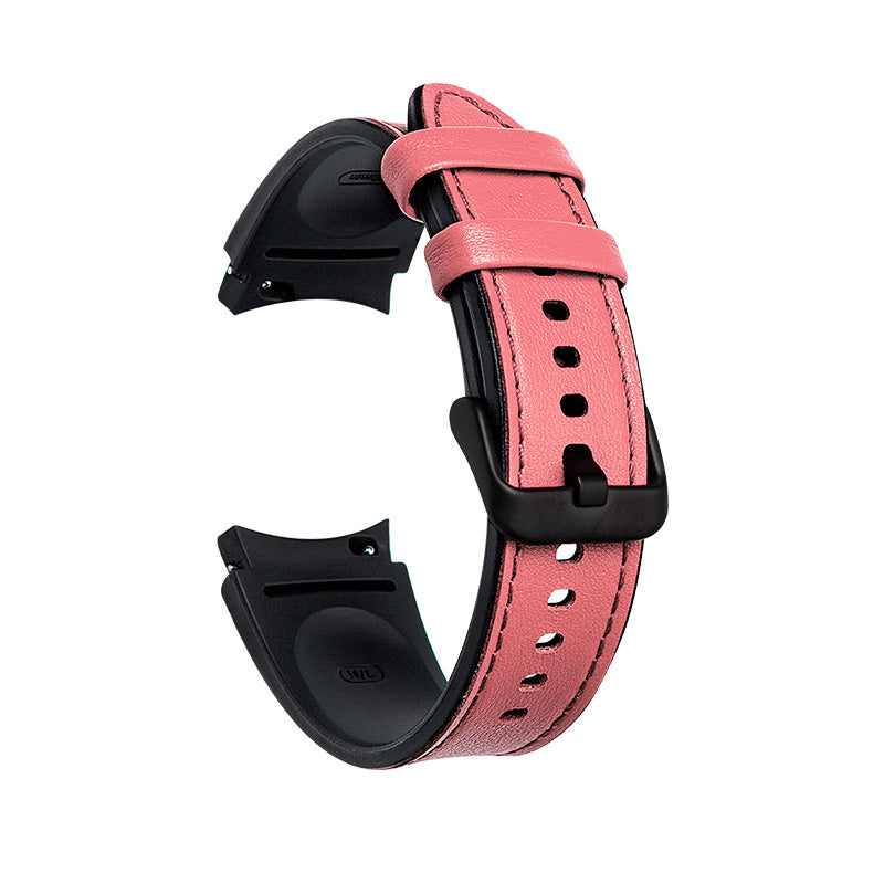 20mm Adjustable Leather Watch Band Strap for Samsung Galaxy Watch4 44mm 40mm / Galaxy Watch4 Classic 46mm 42mm