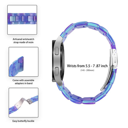 Resin Watch Band Stainless Steel Buckle Strap Bracelet for Samsung Galaxy Watch4 Classic 42mm / 46mm