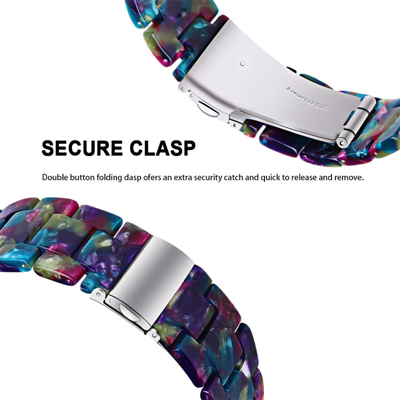 Resin Watch Band Stainless Steel Buckle Strap Bracelet for Samsung Galaxy Watch4 Classic 42mm / 46mm