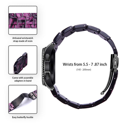 Resin Watch Band Stainless Steel Buckle Strap Bracelet for Samsung Galaxy Watch4 Classic 42mm / 46mm