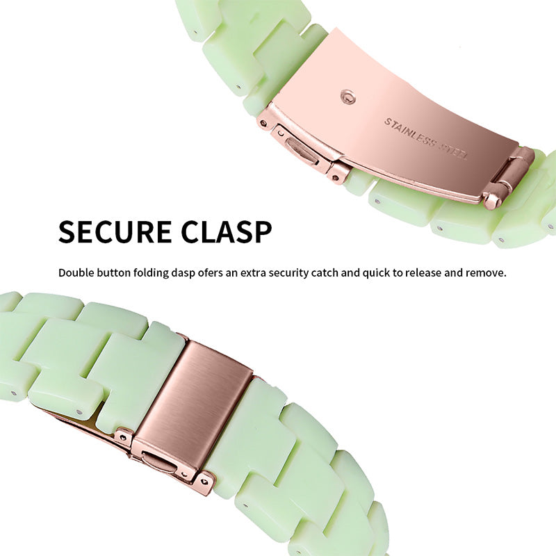 Resin Watch Band Stainless Steel Buckle Strap Bracelet for Samsung Galaxy Watch4 Classic 42mm / 46mm