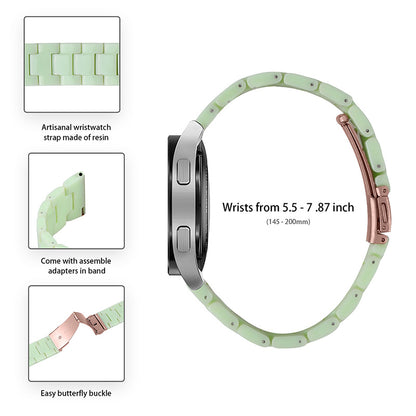 Resin Watch Band Stainless Steel Buckle Strap Bracelet for Samsung Galaxy Watch4 Classic 42mm / 46mm