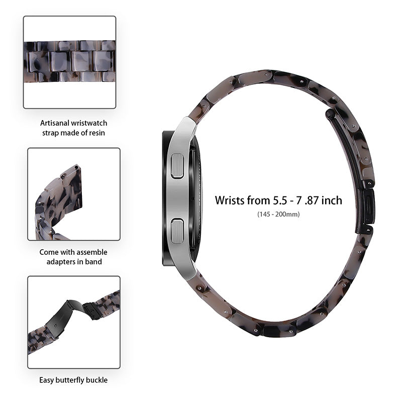 Resin Watch Band Stainless Steel Buckle Strap Bracelet for Samsung Galaxy Watch4 Classic 42mm / 46mm