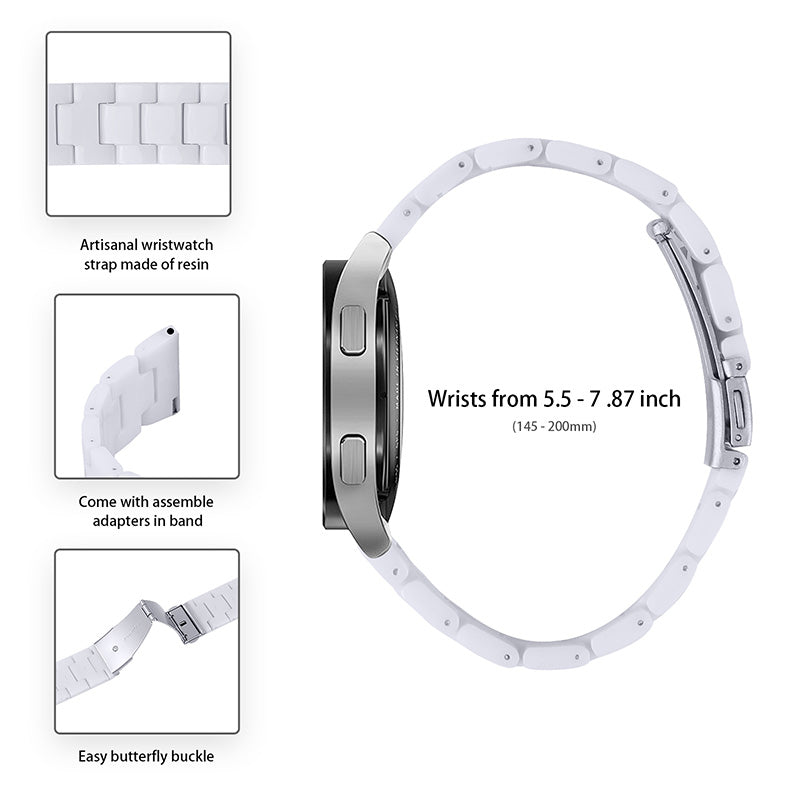 Resin Watch Band Stainless Steel Buckle Strap Bracelet for Samsung Galaxy Watch4 Classic 42mm / 46mm