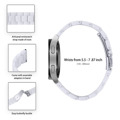 Resin Watch Band Stainless Steel Buckle Strap Bracelet for Samsung Galaxy Watch4 Classic 42mm / 46mm