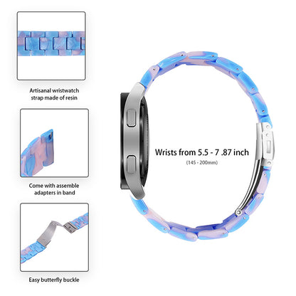 Resin Watch Band Stainless Steel Buckle Strap Bracelet for Samsung Galaxy Watch4 Classic 42mm / 46mm