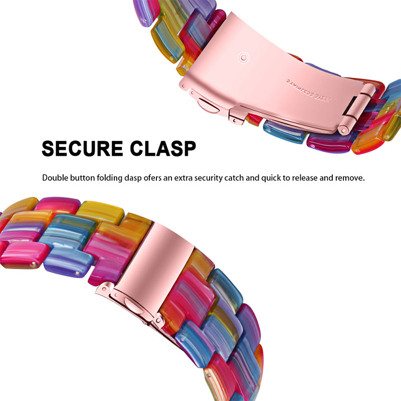 Resin Watch Band Stainless Steel Buckle Strap Bracelet for Samsung Galaxy Watch4 Classic 42mm / 46mm