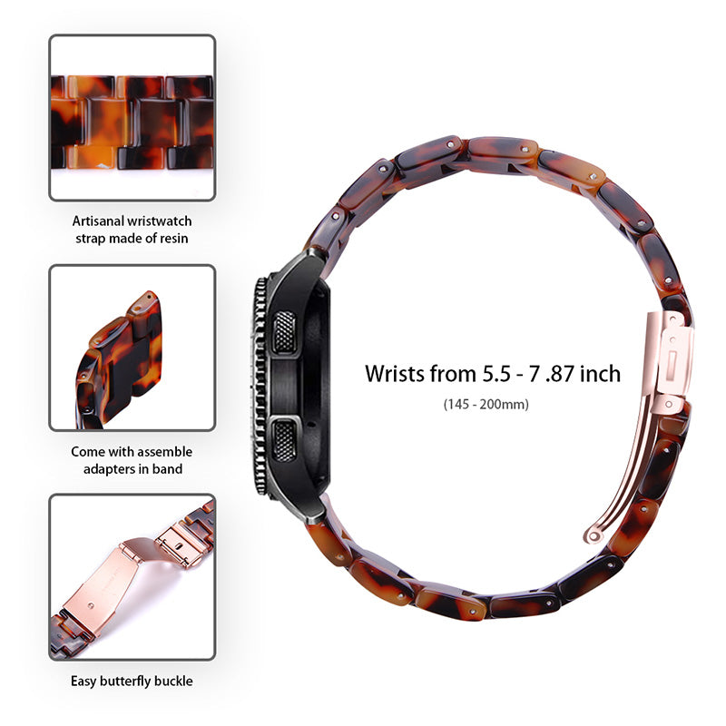 Resin Watch Band Stainless Steel Buckle Strap Bracelet for Samsung Galaxy Watch4 Classic 42mm / 46mm