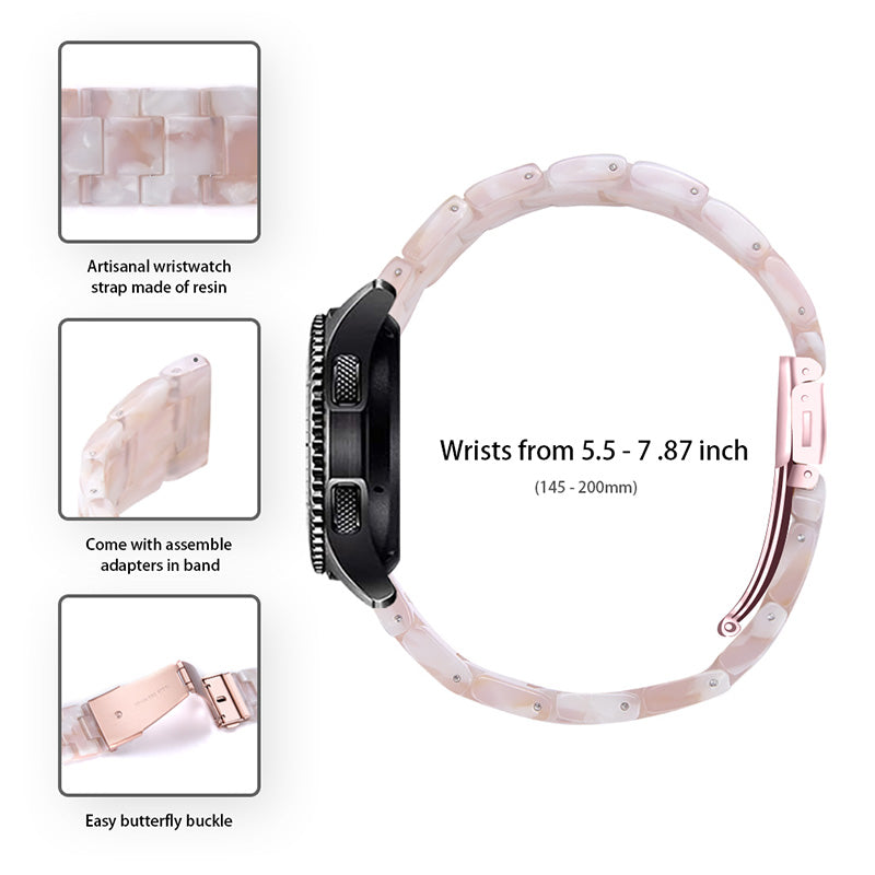 Resin Watch Band Stainless Steel Buckle Strap Bracelet for Samsung Galaxy Watch4 Classic 42mm / 46mm