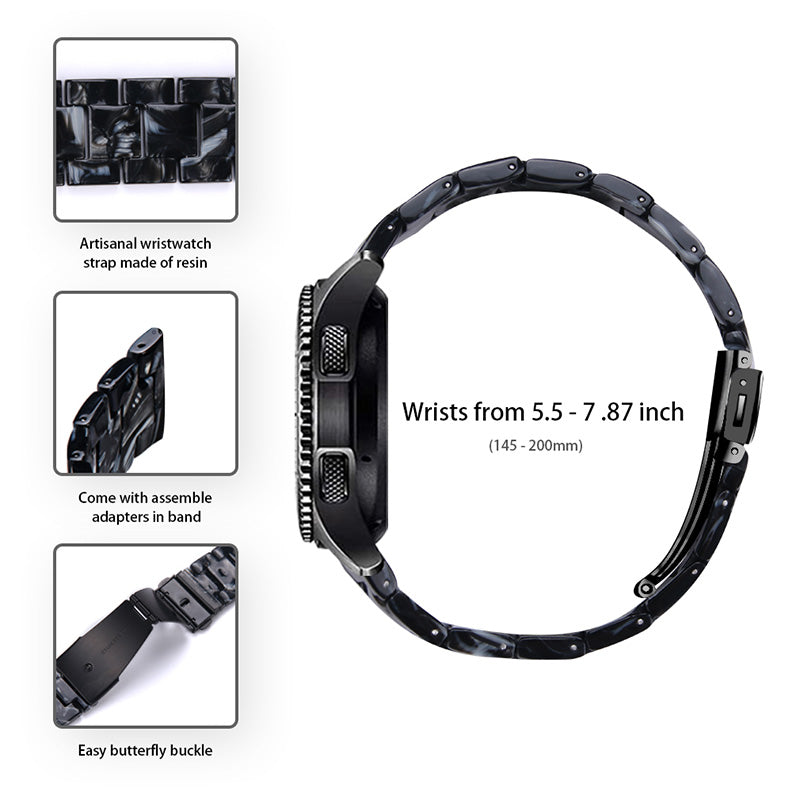 Resin Watch Band Stainless Steel Buckle Strap Bracelet for Samsung Galaxy Watch4 Classic 42mm / 46mm