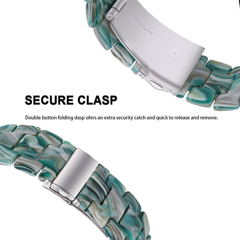 Resin Watch Band Stainless Steel Buckle Strap Bracelet for Samsung Galaxy Watch4 Classic 42mm / 46mm