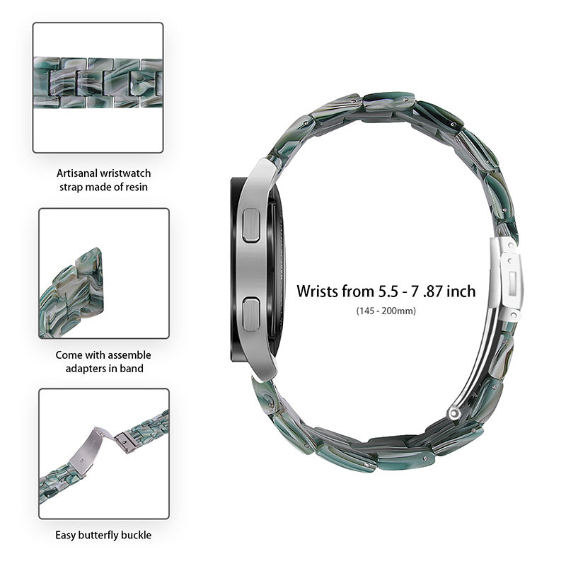 Resin Watch Band Stainless Steel Buckle Strap Bracelet for Samsung Galaxy Watch4 Classic 42mm / 46mm