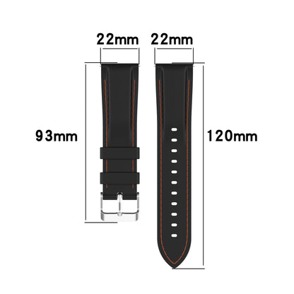 22mm Universal Soft Silicone Smart Watch Band Adjustable Replacement Watch Straps for Ticwatch Pro 3/Lite Pro 3/2020/GTX/E2/S2/Watch Correa