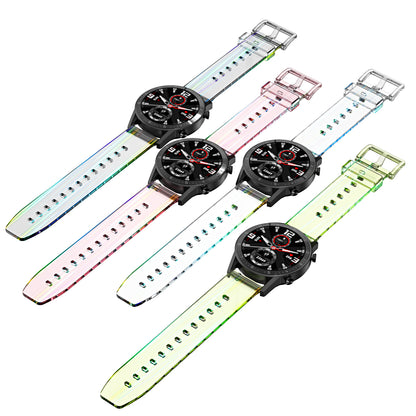 22mm Transparent TPU Smart Watch Band Replacement Wrist Strap for Suunto 9 Peak/Samsung Galaxy Watch3 45mm