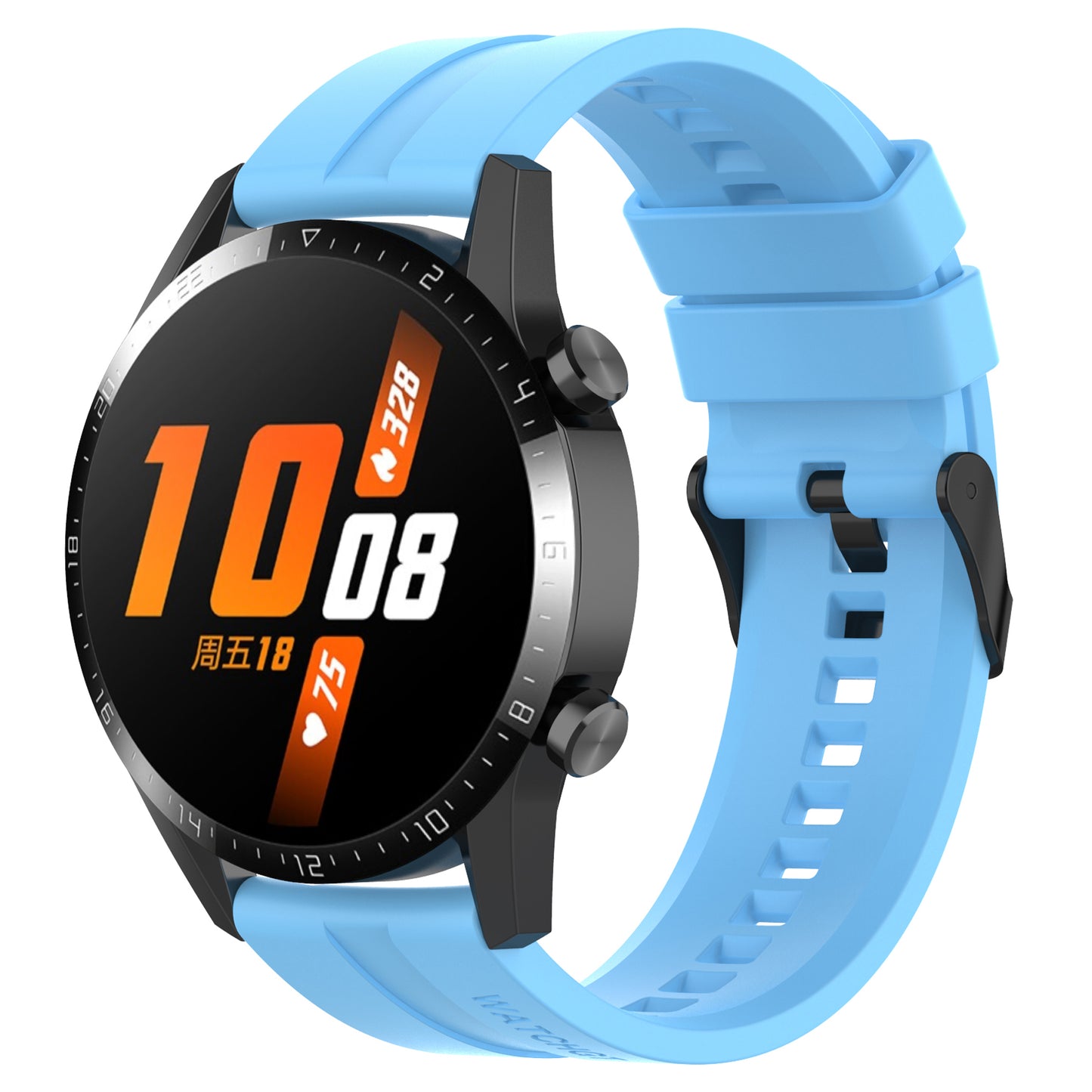 22mm Silicone Watch Strap Wristband with Steel Pin Buckle for Huawei Watch GT3/GT Runner