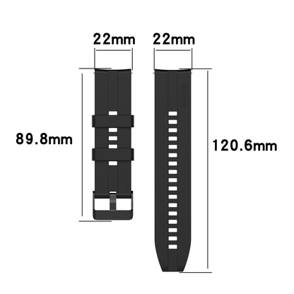 22mm Silicone Watch Strap Wristband with Steel Pin Buckle for Huawei Watch GT3/GT Runner