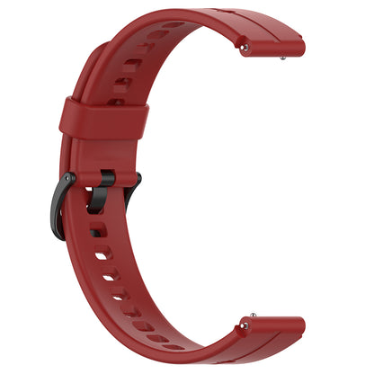 Waterproof Soft Solid Color Silicone Watch Strap Wristband with Buckle for Huawei Watch Fit Mini