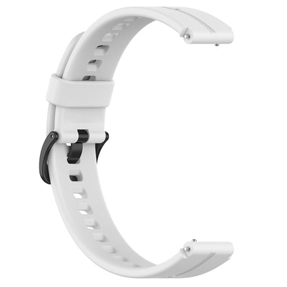 Waterproof Soft Solid Color Silicone Watch Strap Wristband with Buckle for Huawei Watch Fit Mini