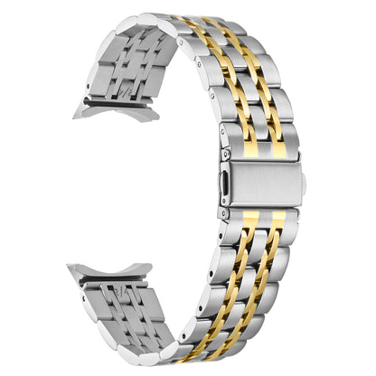 For Samsung Galaxy Watch4 40mm/44mm/Watch4 Classic 42mm/46mm 7-Beads Stylish Stainless Steel Watch Band Replacement Strap