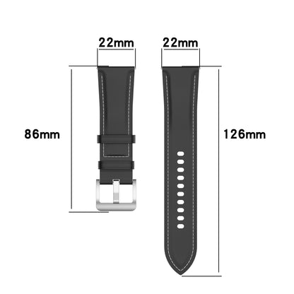 For Samsung Galaxy Watch3 45mm/Huawei Watch GT 3/Honor Watch GS3/Garmin/Xiaomi Mi Watch S1 22mm Genuine Leather Strap Watch Band