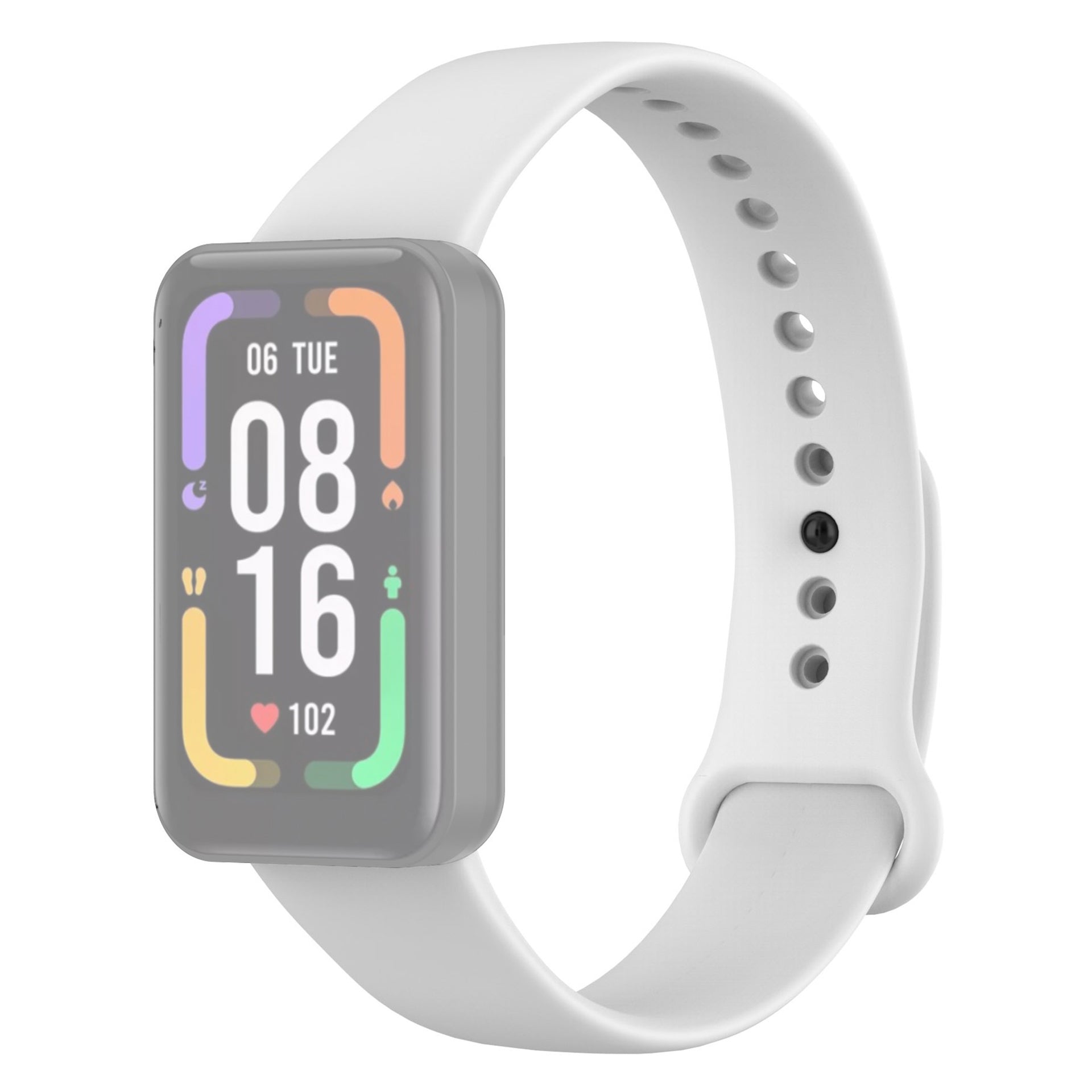 For Xiaomi Redmi Smart Band Pro Solid Color Soft Silicone Watch Band Adjustable Wrist Strap