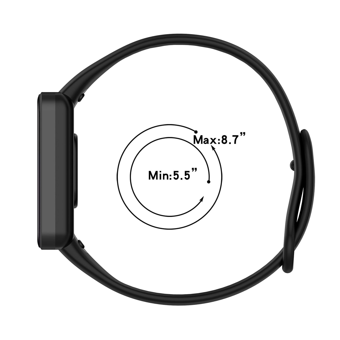 For Xiaomi Redmi Smart Band Pro Solid Color Soft Silicone Watch Band Adjustable Wrist Strap