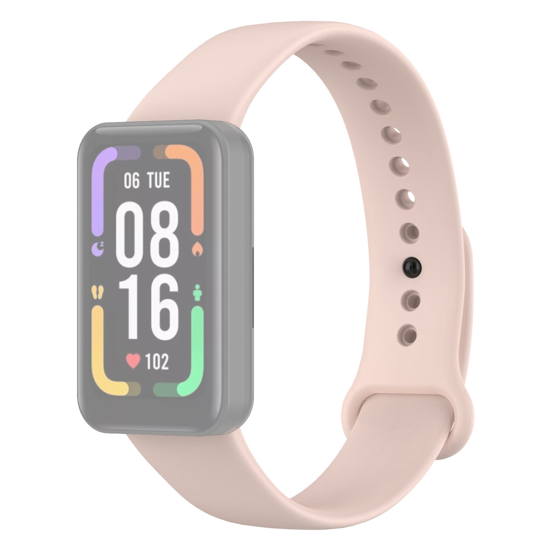 For Xiaomi Redmi Smart Band Pro Solid Color Soft Silicone Watch Band Adjustable Wrist Strap