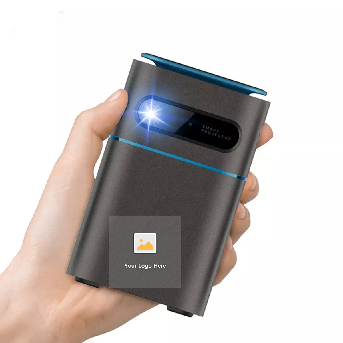 D042 Mini Portable Palm-Size Touch Control Android 9.0 480P Projector Movie Video 120 Ansi Lumens Projector