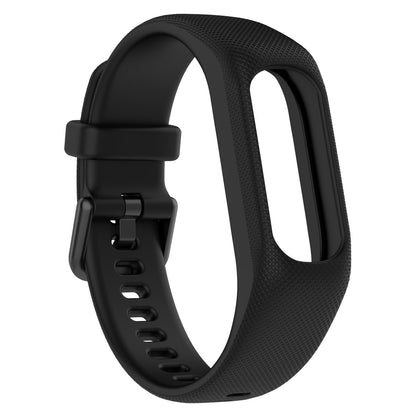 For Garmin Vivosmart 5 Anti-scratch Silicone Watch Band with Case Protector Wrist Strap