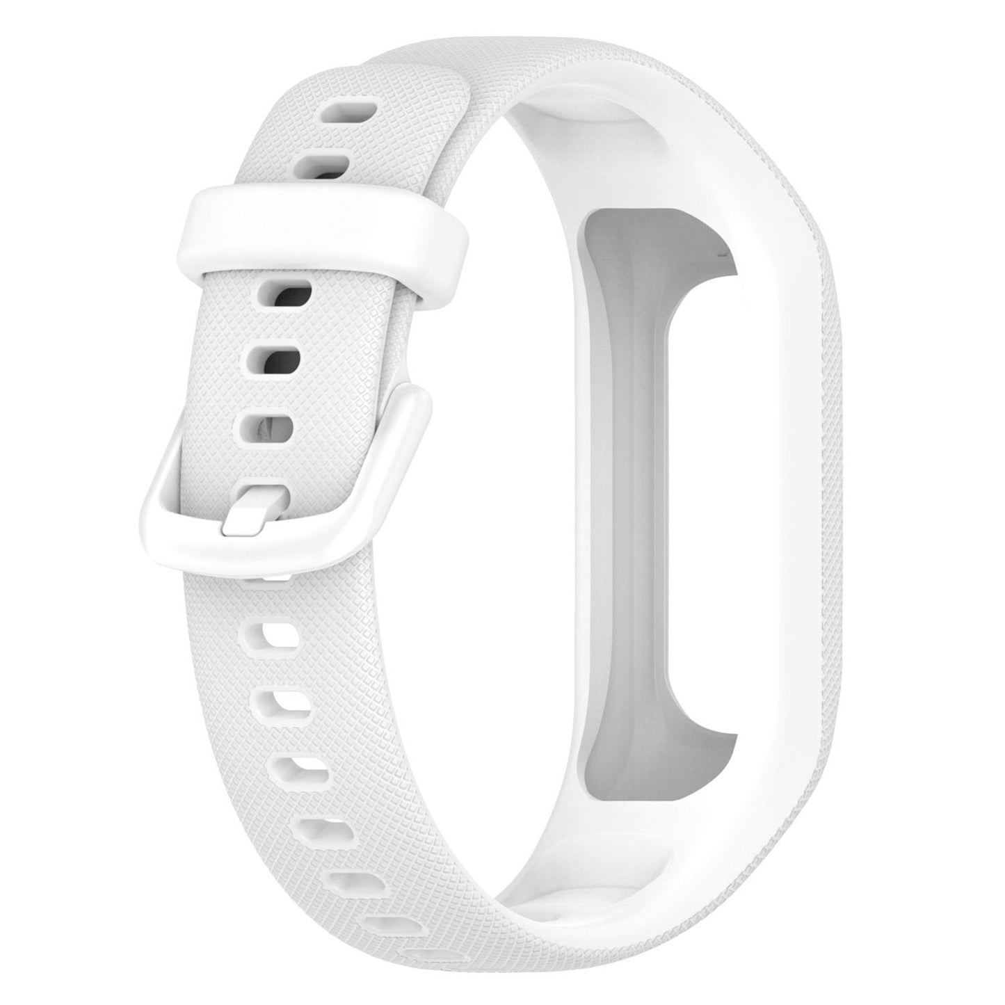 For Garmin Vivosmart 5 Anti-scratch Silicone Watch Band with Case Protector Wrist Strap