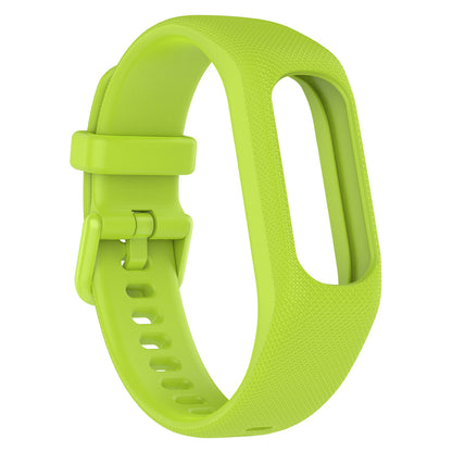 For Garmin Vivosmart 5 Anti-scratch Silicone Watch Band with Case Protector Wrist Strap