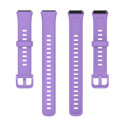 Silicone Smart Watch Band for Huawei Band 7, Solid Color Adjustable Wrist Strap Replacement